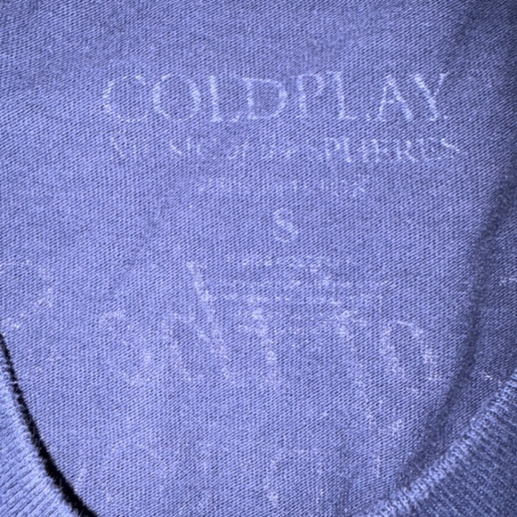 Coldplay Music of the Spheres Tour 2022 Navy Band Tee Unisex Small / Men’s XS - Picture 7 of 7